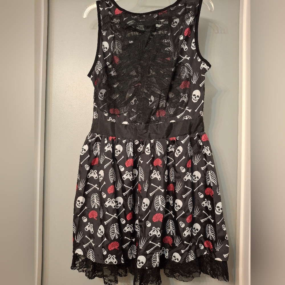 Too Fast Anatomy Ribcage Bones Skeleton Dress - Picture 4 of 11